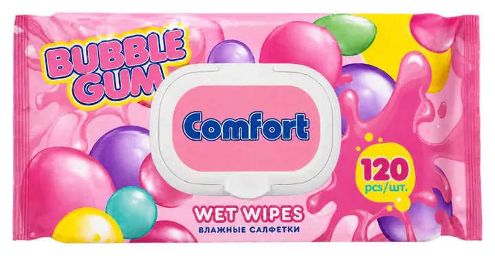 Упаковка влажных салфеток Bubble Gum, 120 шт.